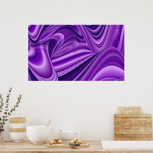 Poster Rêves arc-en-ciel à fleurs violettes (Cuisine)