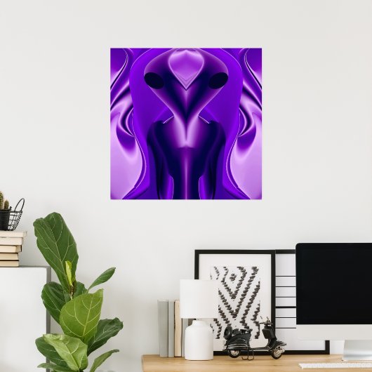 Poster Rêves arc-en-ciel violet 3D, Alien (Bureau à domicile)