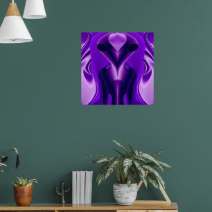 Poster Rêves arc-en-ciel violet 3D, Alien