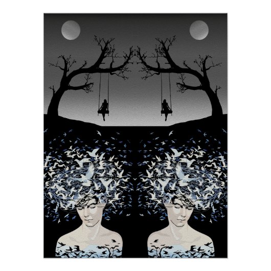 Poster Rêves au Clair de Lune : Liberté et Solitude (Devant)