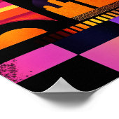 Poster Rêves colorés de Barcelone - Paysage géométrique (Coin)