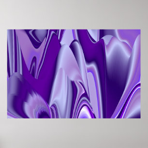 Poster Rêves d'arc-en-ciel de fleurs violettes