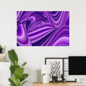 Poster Rêves d'arc-en-ciel de fleurs violettes (Bureau à domicile)