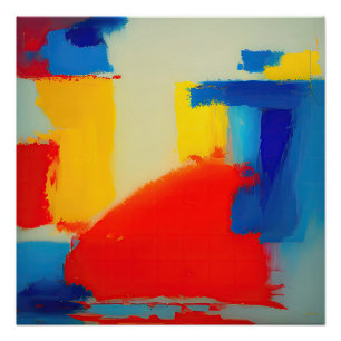 Poster "Rêves de Cobalt" Art Abstrait