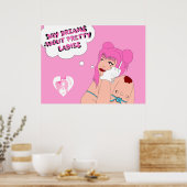 Poster Rêves de jour sur les jolies dames (Cuisine)