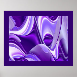 Poster Rêves de neige violette, Art de fantaisie de arc-e