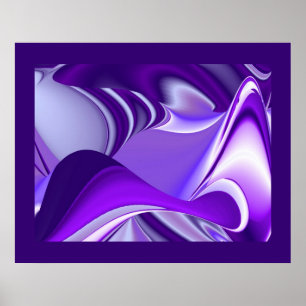 Poster Rêves de neige violette, Art de fantaisie de arc-e