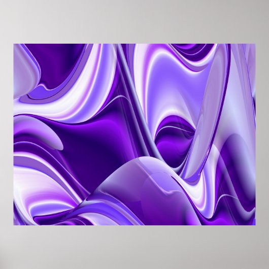 Poster Rêves de neige violette, Imaginaire Abstrait Arc-e (Devant)
