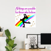 POSTER RÊVES DE PATINAGE DE FIGURE (Bureau à domicile)