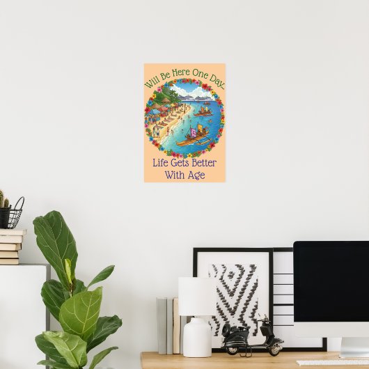 Poster Rêves de vacances tropicales (Bureau à domicile)