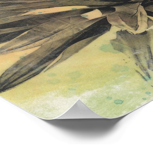 Poster Rêves du désert | Plante vert (Coin)