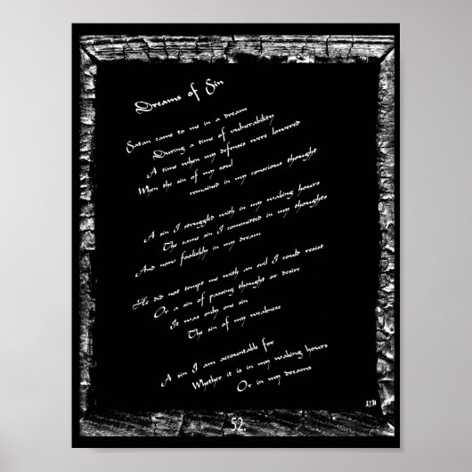 Poster Rêves du péché (Devant)