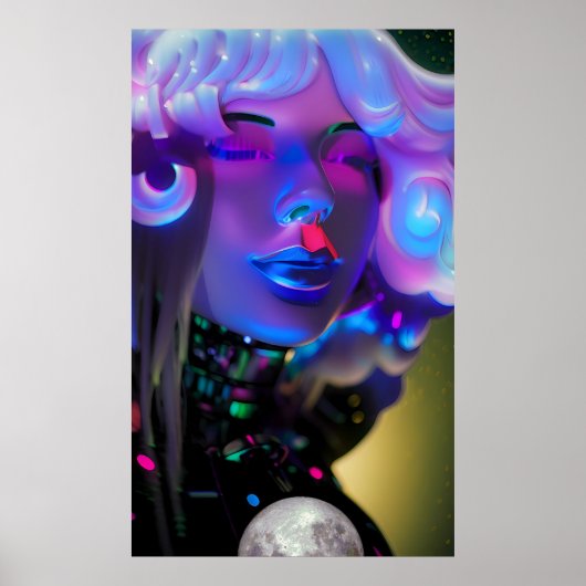 Poster Rêves d'une humeur si bleue - Ken Gage Art (Devant)