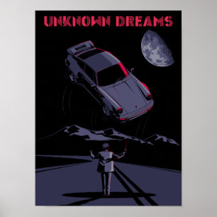 Poster Rêves inconnus - Voiture classique