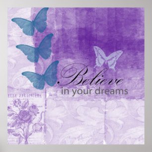 Poster Rêves lilas inspirés