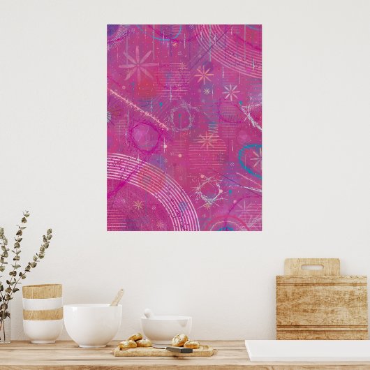 Poster Rêves roses abstraits (Cuisine)