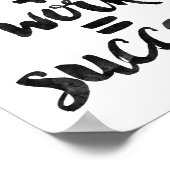 Poster Rêves + Travail = Succès (Coin)
