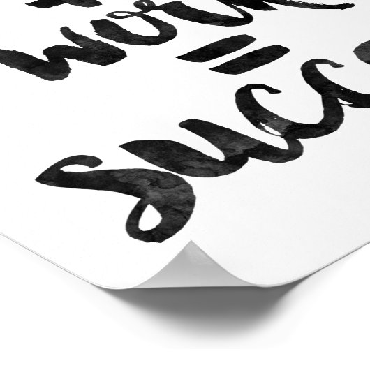 Poster Rêves + Travail = Succès (Coin)