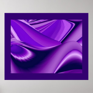 Poster Rêves violets, Art de fantaisie abstrait arc-en-ci