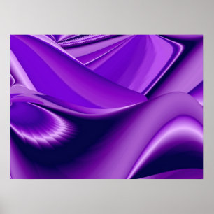 Poster Rêves violets, Art de fantaisie abstrait arc-en-ci