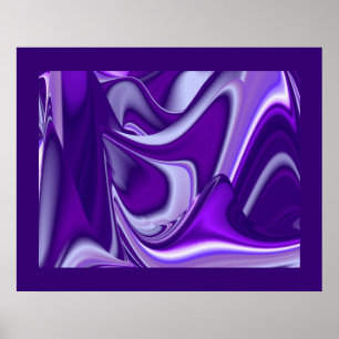 Poster Rêves violets, Art de fantaisie abstrait arc-en-ci
