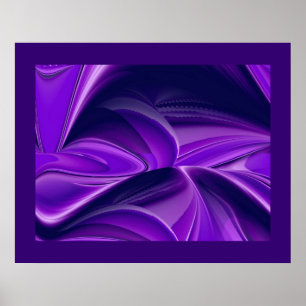 Poster Rêves violets, Art de fantaisie abstrait arc-en-ci