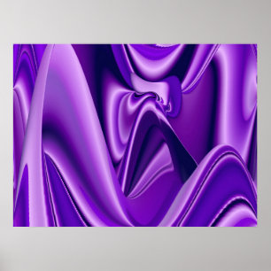 Poster Rêves violets, Art de fantaisie abstrait de arc-en