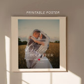 Poster Revêtement de photo de couple élégant et moderne