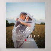 Poster Revêtement de photo de couple élégant et moderne (Devant)