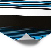 Poster Revêtement rayé bleu géométrique superposer sans c (Coin)