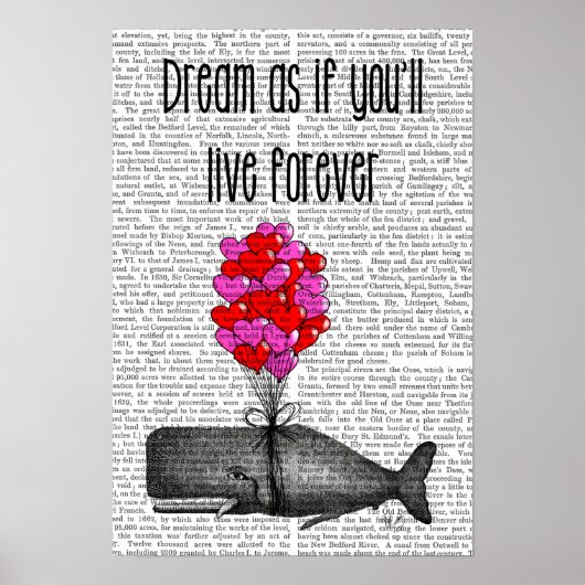 Poster Rêvez comme si vous vivez pour toujours (Devant)