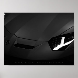 Poster Rêvez, croyez, Hustle et atteindre | Motivation