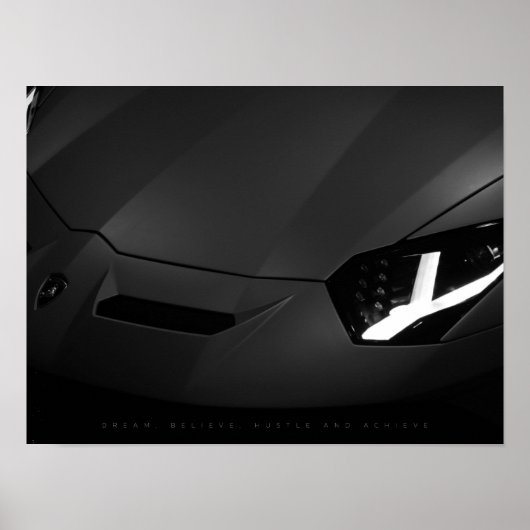 Poster Rêvez, croyez, Hustle et atteindre | Motivation (Devant)