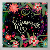 Poster Revigorer Floral Plutôt Inspirant (Devant)