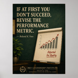 Poster Réviser le Métrique de Performance Drôle Leadershi