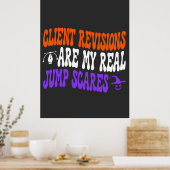 Poster Révisions drôles de client d'Halloween de concepte (Cuisine)