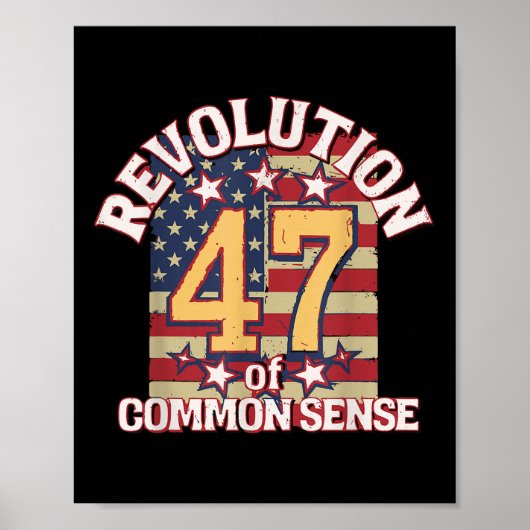 Poster Révolution Du Bon Sens Trump 47 Président (Devant)