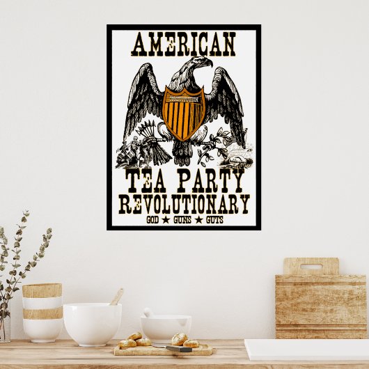 Poster Révolution du Tea Party (Cuisine)