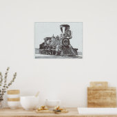 Poster "Révolution industrielle" Dessin d'encre de Locomo (Cuisine)