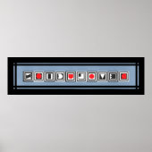 Poster RÉVOLUTION noir gris rouge (Devant)