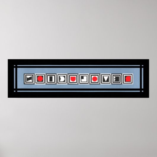 Poster RÉVOLUTION noir gris rouge (Devant)