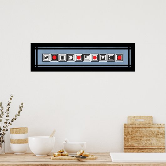 Poster RÉVOLUTION noir gris rouge (Cuisine)