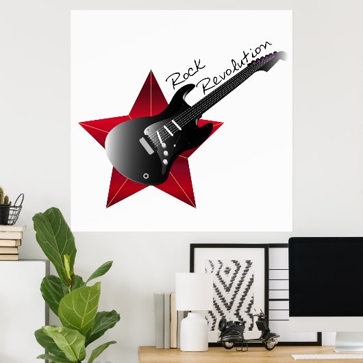 Poster Révolution rock (Bureau à domicile)