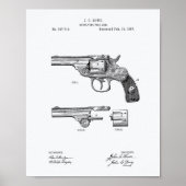 Poster Revolver 1887 Livre blanc sur l'art des brevets (Devant)