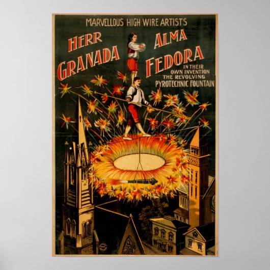 Poster Revolving Pyrotechnic Fountain High Wire (Devant)