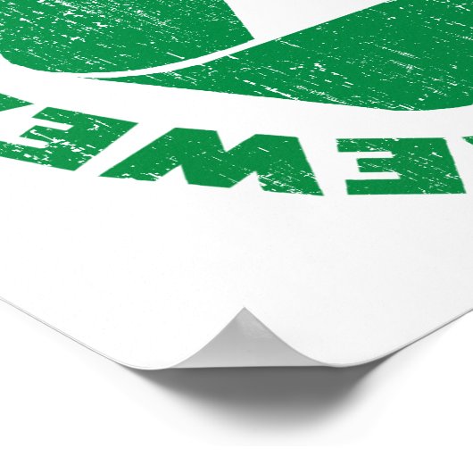 Poster Rewear Rewear Rewear Rewear Recycle Symbole (Coin)