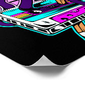 Poster Rewind Cassette Music Pencil 80s 90s (Coin)