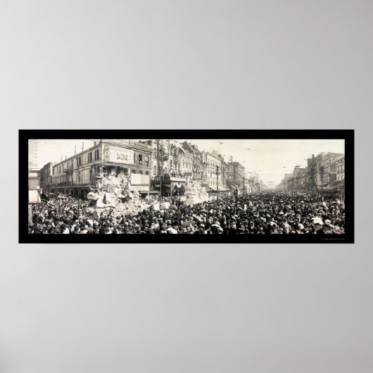 Poster Rex Parade Carnival LA Photo 1913 (Devant)