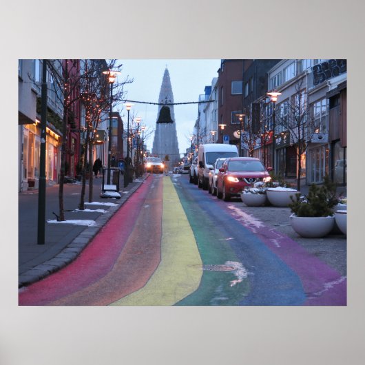 Poster Reykjavík Islande (Devant)