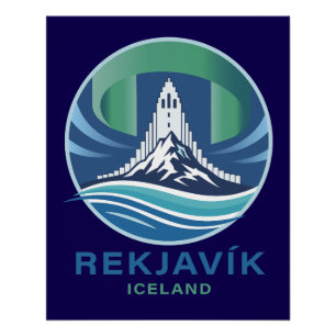 Poster Reykjavik Islande Europe